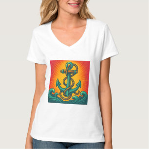 Nautical Anchor Pop Art T-Shirt
