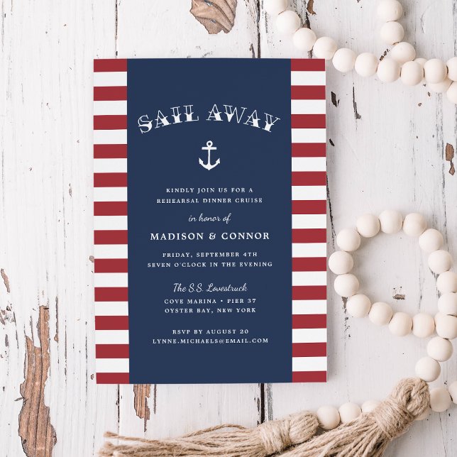 Nautical Anchor Rehearsal Dinner Invitation (Creator Uploaded)