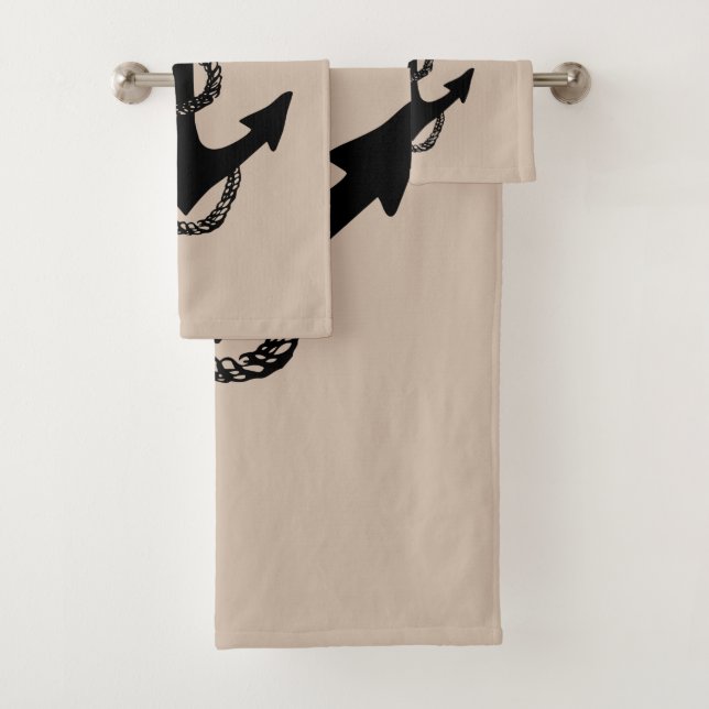 nautical ANCHOR + ROPE | Bath Towel Set (Insitu)