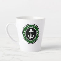 Nautical Anchor Rope Captain Boat or Name Green