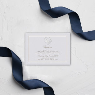 Nautical Anchor Rope Coastal Reception Wedding Enclosure Card