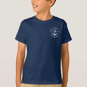 Nautical Anchor Rope Custom Boat Name Fun T-Shirt