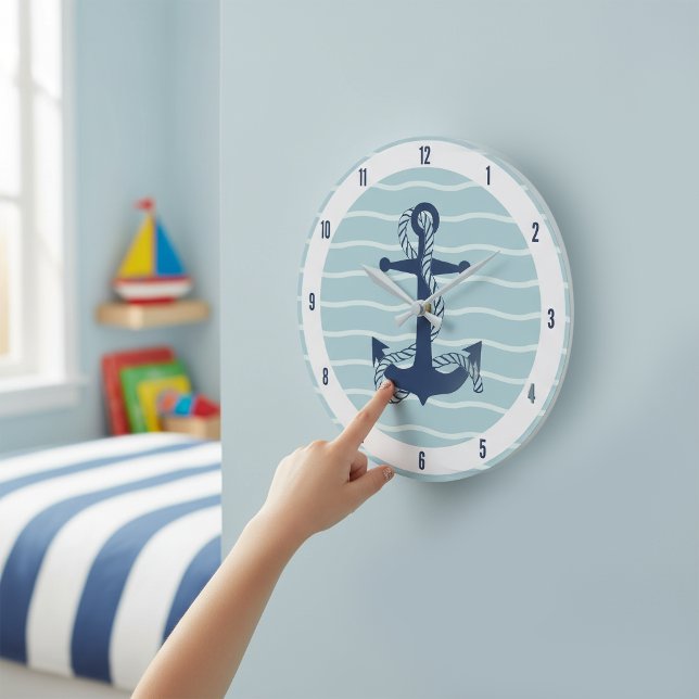 Nautical Anchor & Rope ID1250 Large Clock (Creator Uploaded)