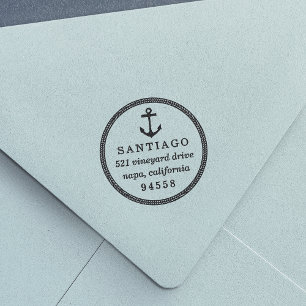Nautical Anchor & Rope Return Address Stamp