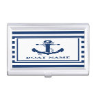 Nautical Anchor Rope Striped Boat Name