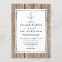 Nautical Anchor Rustic Wood Wedding