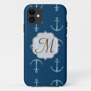 Nautical Anchor Sail Sailin Monogram IPHONE 5 Case