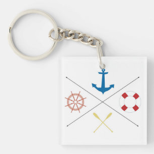Nautical Anchor Sail Sailing Boat Ore Key Chain