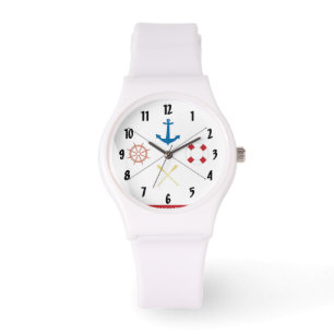 Nautical Anchor Sail Sailing Boat Ore Steeri Watch
