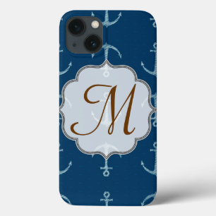 Nautical Anchor Sail Sailing Monogram IPAD Case