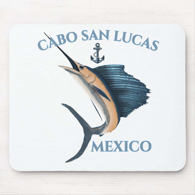 Nautical Anchor Sailfish Cabo San Lucas Mouse Pad (Front)