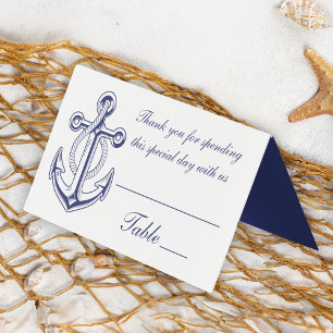 Nautical Anchor Sailor Navy Blue Thank You Wedding