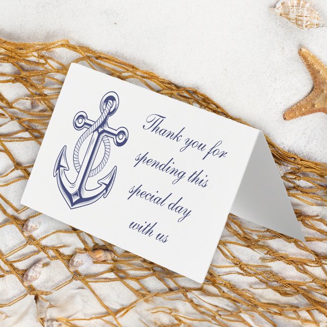 Nautical Anchor Sailor Ocean Thank You Wedding (Creator Uploaded)