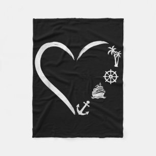 Nautical Anchor Sailors Boaters &amp; Yachting Lov Fleece Blanket