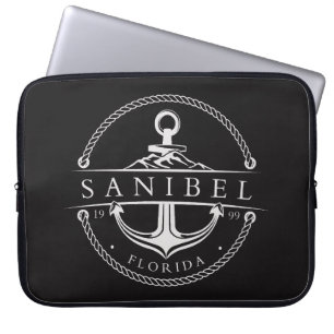 Nautical Anchor Sanibel Florida 1999 Laptop Sleeve