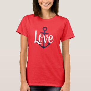 nautical ANCHOR + script LOVE T-Shirt