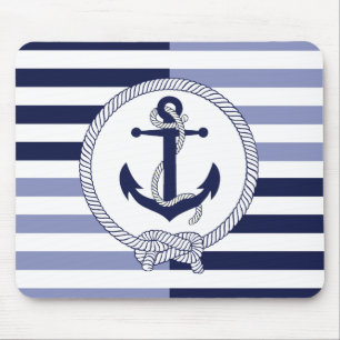 Nautical Anchor/Seaman's knot/Customise name, # Mouse Pad