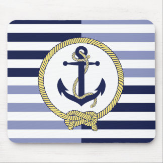 Nautical Anchor/Seaman's knot/Customise name, # Mouse Pad