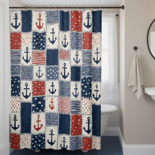 Nautical Anchor Shower Curtain