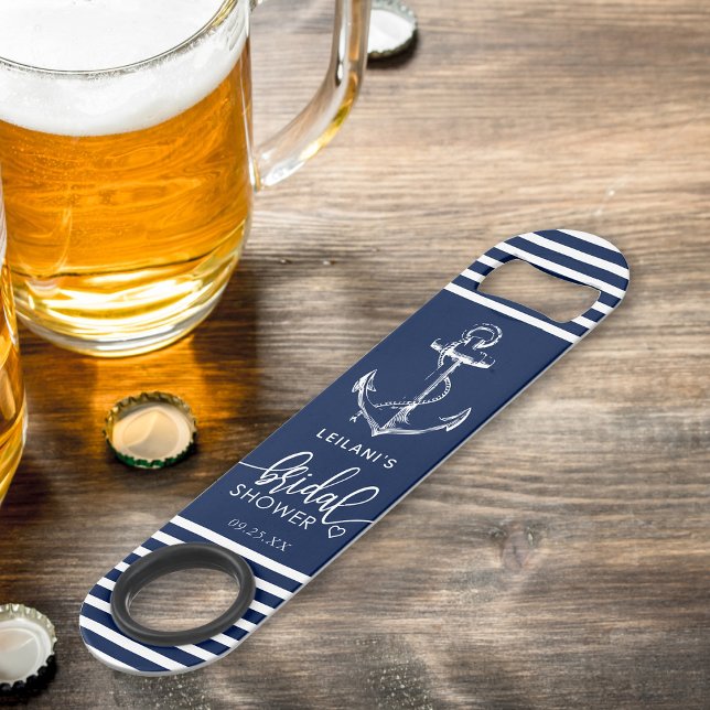 Nautical Anchor Stripe Bridal Shower Navy Blue (Creator Uploaded)