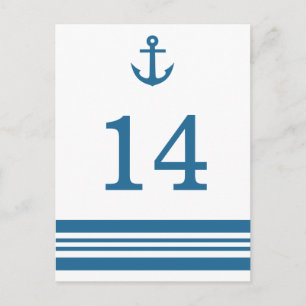 Nautical Anchor Table Number Postcard