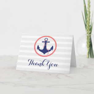 Nautical Anchor Thank You Card