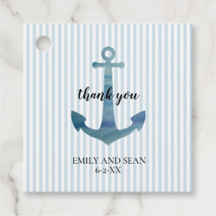 Nautical Anchor Thank You Favour Tags