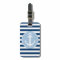 Nautical anchor travel luggage tag with stripes