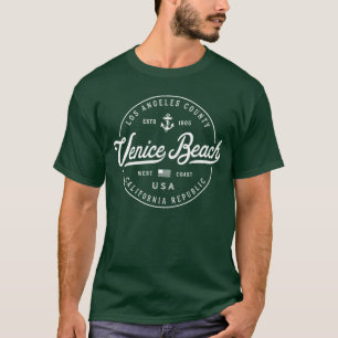 NAUTICAL Anchor Venice Beach California Travel Vac T-Shirt