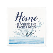 Nautical Anchor Water Splash and Quote 