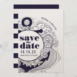 Nautical Anchor wedding Invitation