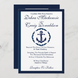 Nautical Anchor, Wedding Invitation