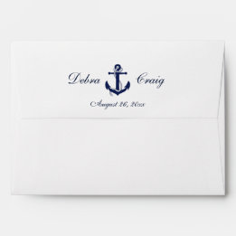 Nautical Anchor - Wedding Invitation Envelope A7