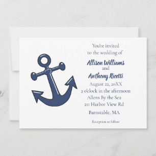 Nautical Anchor Wedding Invitation Stationery