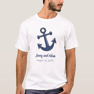 Nautical Anchor Wedding Men Women Tshirt