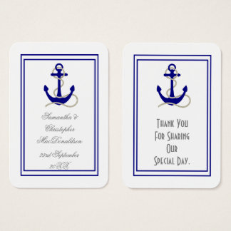 Nautical anchor wedding thank you tag