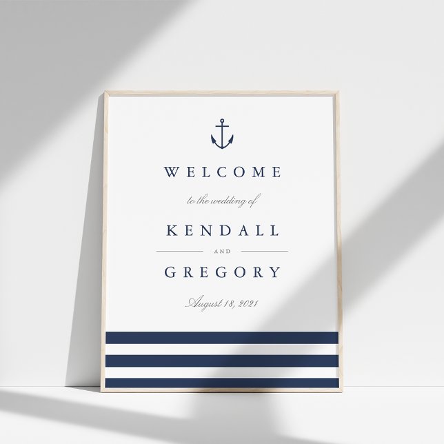 Nautical Anchor Wedding Welcome Sign (Creator Uploaded)