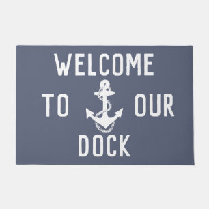 nautical anchor WELCOME TO OUR DOCK   Doormat