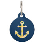 Nautical Anchor with Navy Yellow Chevron Pattern
