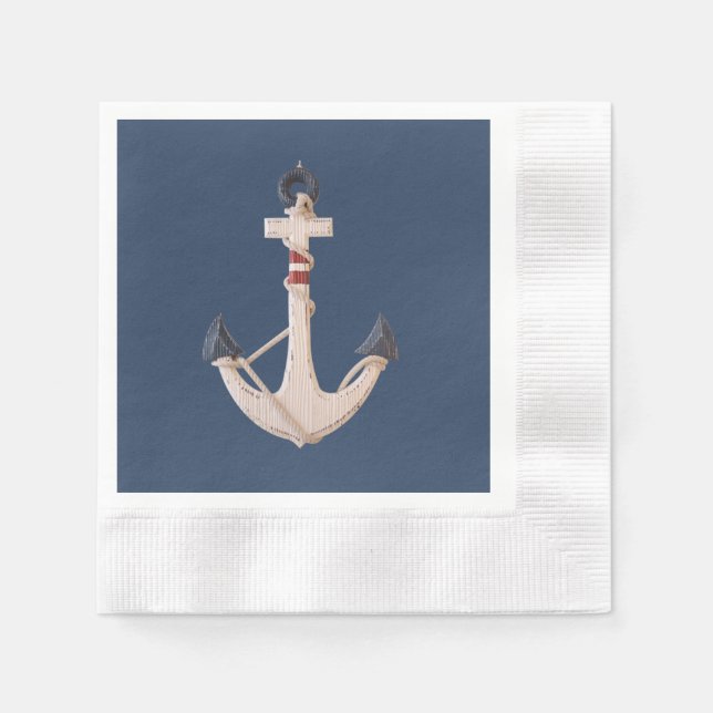 nautical anchor with rope napkin (Front)