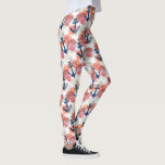Nautical Anchors and Ocean Coral, Fun Tropical Leggings<br><div class="desc">Super fun leggings featuring a pattern of nautical blue anchors and ocean coral. Perfect for a tropical beach vacation or wedding,  working out or everyday fun wear.</div>