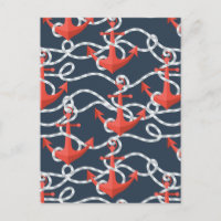 Nautical Anchors And Rope Pattern