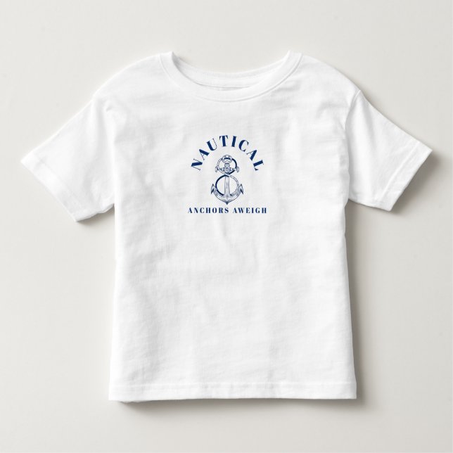 NAUTICAL ANCHORS AWEIGH TODDLER T-Shirt (Front)