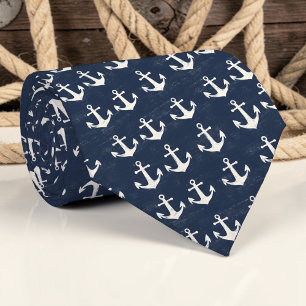 Nautical Anchors Custom Necktie