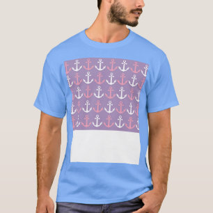 Nautical Anchors Pattern Captain Beach Ocean T-Shirt