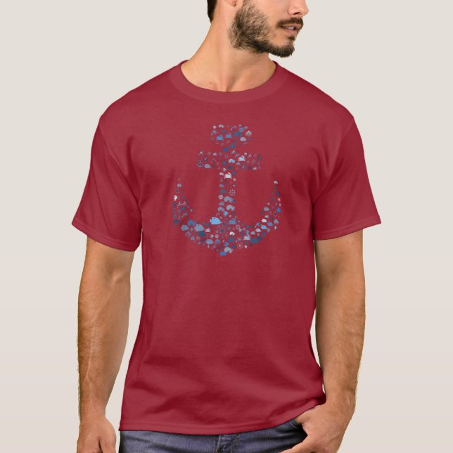 nautical ancla T-Shirt (Front)