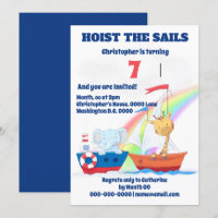 Nautical animals sailing ships ANY AGE kids party