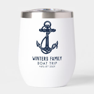 Nautical Annual Family Boat Trip Navy Blue Custom