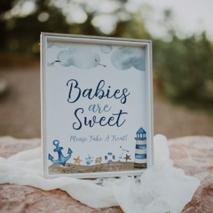 Nautical Babies are Sweet Baby Shower Sign