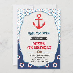 nautical baby shower birthday card
